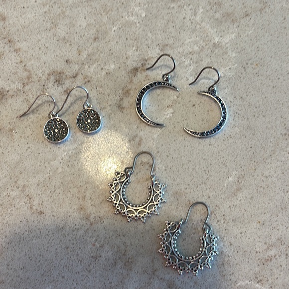 SET OF 3 FOSSIL EARRINGS - Picture 2 of 2